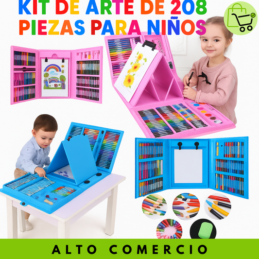 Mega Set de Arte 208 Piezas – ¡Creatividad Sin Límites!
